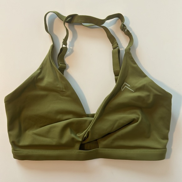 Oner Active Unified Twist Sports Bra - Olive Green - M - Picture 4 of 5